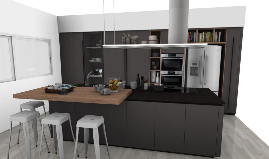 Progettazione 3D cucina Sassuolo Arredamenti Nava 3