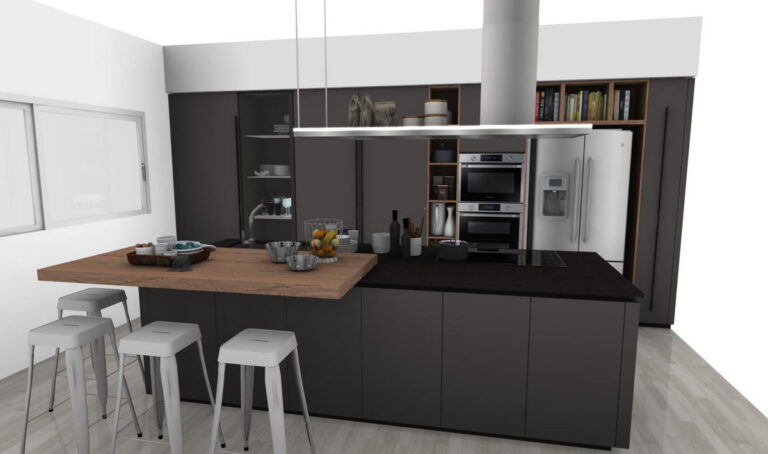 Progettazione 3D cucina Sassuolo Arredamenti Nava 3