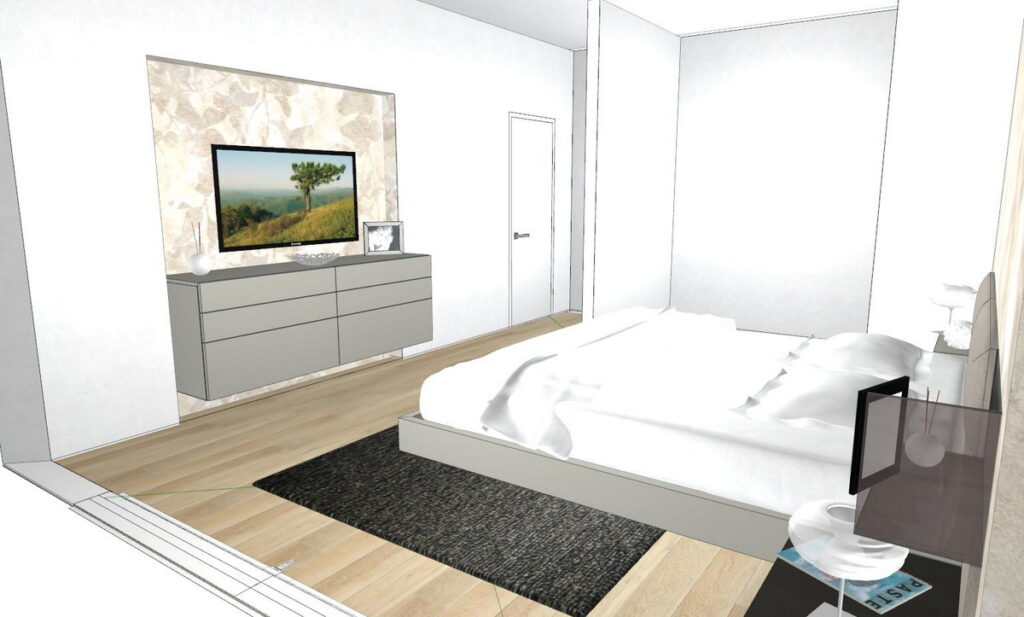 Progettazione 3D camera letto Sassuolo Arredamenti Nava 2